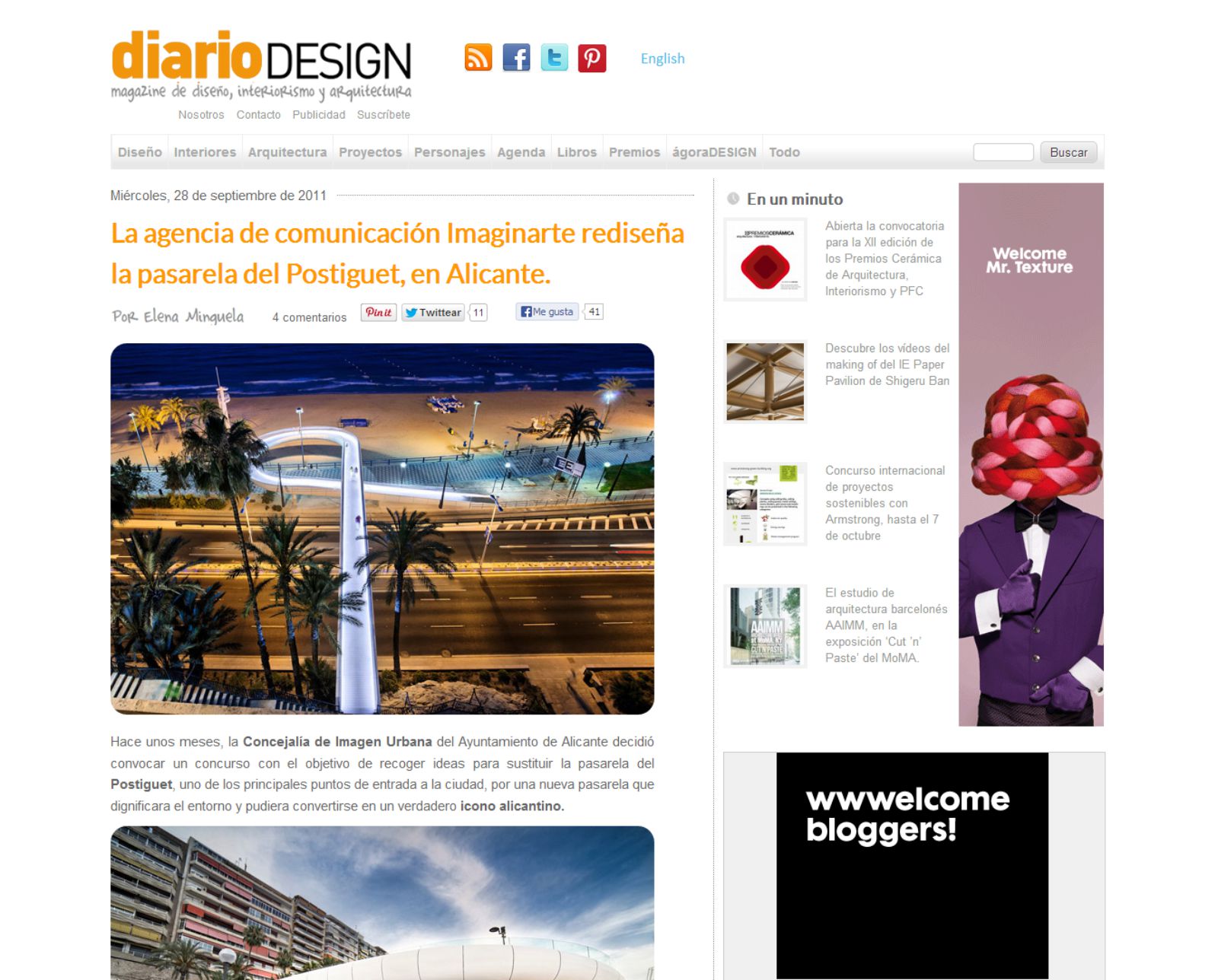Diseño Pasarela el Postiguet - Diario Design